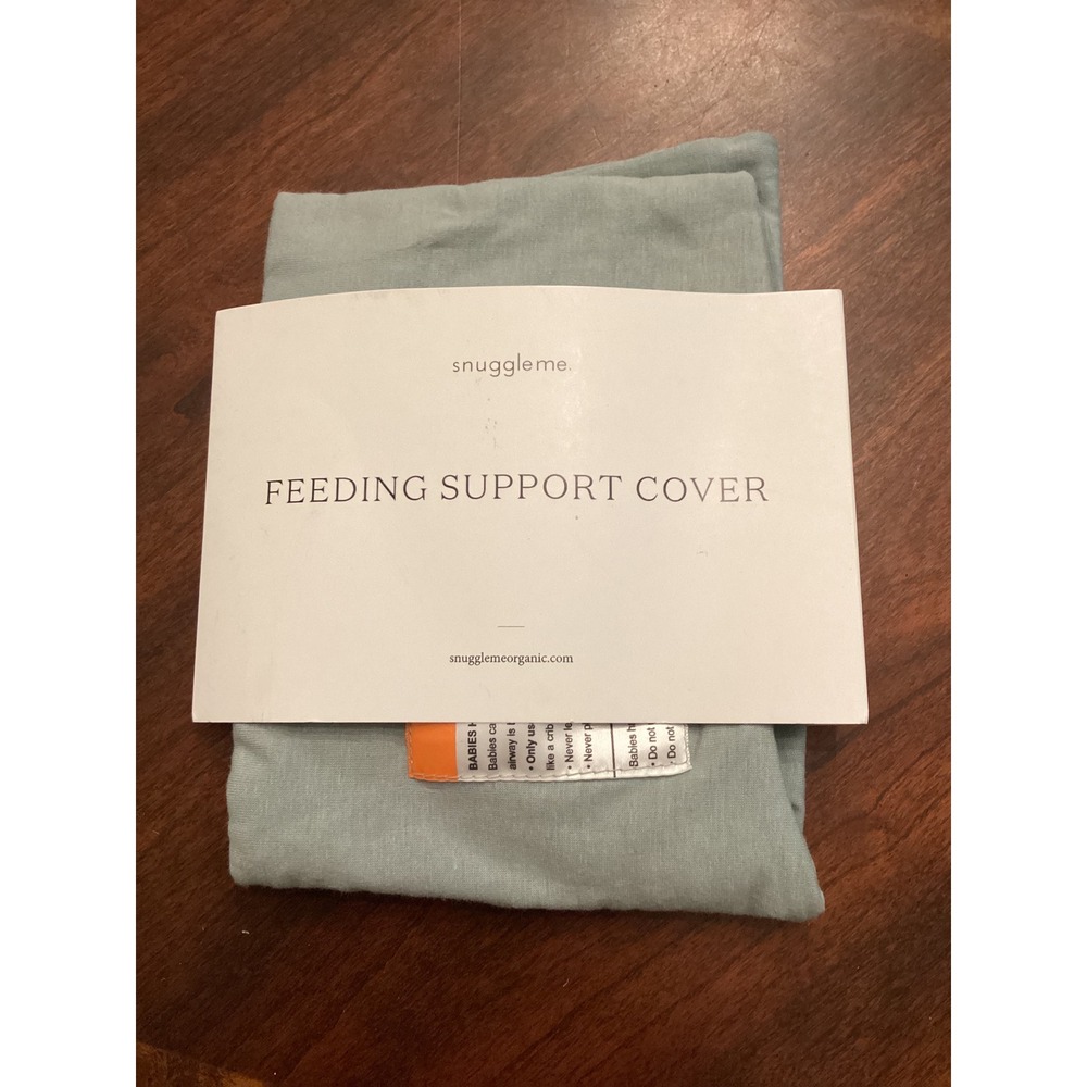Snuggle Me Organic Feeding Support Cover Sage Green Nursing Pillow Slipcover